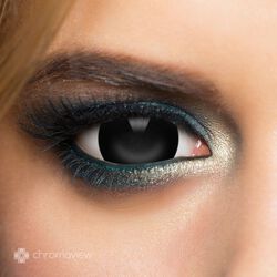 Chromaview Mini Sclera Black Daily Disposable Contact Lenses, Chromaview, Soczewki ozdobne