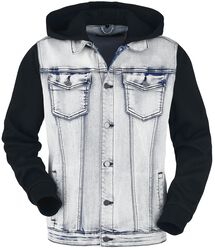 Denim Jacket with Hood, Black Premium by EMP, Kurtka przejściowa