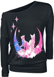 Long-Sleeve Top with Cat Print, Full Volume by EMP, Longsleeve