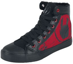Lined trainers with rock hand logo, EMP Stage Collection, Buty sportowe wysokie
