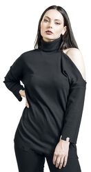 Distressed look long-sleeved shirt, Gothicana by EMP, Longsleeve