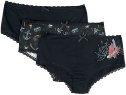 Panty Set with Various Patterns, RED by EMP, Bielizna