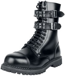 Boots with steel toe and buckles, Gothicana by EMP, Buty