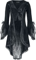 Velvet cardigan with lace details, Gothicana by EMP, Kardigan
