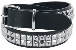Black Two-Row Studded Belt, Black Premium by EMP, Pas