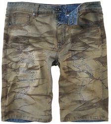 Shorts with distressed effects, Rock Rebel by EMP, Krótkie spodenki