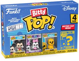 Mickey, Minnie, Pluto + Mystery Figure (Bitty Pop! 4 Pack) vinyl figurines, Mickey Mouse, Funko Bitty Pop!