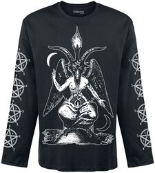 Long-Sleeve Shirt with Gothic Print, Gothicana by EMP, Longsleeve
