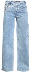 Jeans with Wide-Cut Leg, RED by EMP, Jeansy