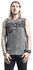 Grey Tank Top with Wash and Print