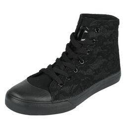 Trainers with Allover Lace, Black Premium by EMP, Buty sportowe wysokie