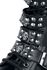 Black Lace-Up Boots with Studded Buckles