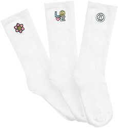 Three-pack of peace icon socks, Urban Classics, Skarpetki
