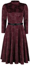 Chevron Red Swing Dress, H&R London, Sukienka Medium