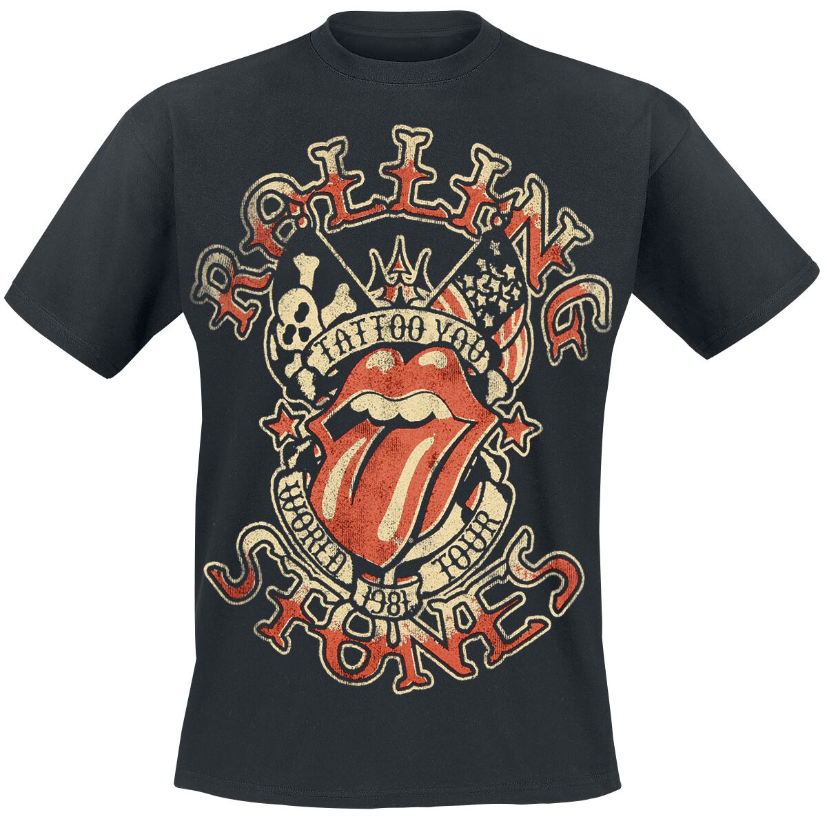 THE ROLLING STONES Bianco Uomo & Giallo & Rosa Vincolo Tintura