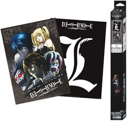 L and Group - 2-Set Posters with Chibi Design, Death Note, Plakat
