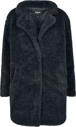 Ladies Oversized Sherpa Coat, Urban Classics, Płaszcz krótki