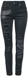 Skarlett - Jeans with Prints and Rips, Rock Rebel by EMP, Jeansy