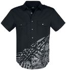 Black Short-Sleeve Shirt with Print, Black Premium by EMP, Koszula z krótkim rękawem