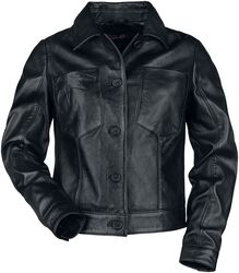 Gothicana X Elvira leather jacket, Gothicana by EMP, Kurtka skórzana