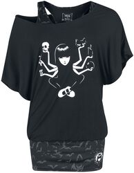 Gothicana X Emily the Strange 2-in-1 t-shirt and top, Gothicana by EMP, T-Shirt