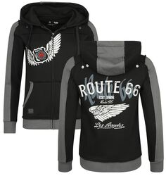 Rock Rebel X Route 66 - Hoody Jacket, Rock Rebel by EMP, Bluza z kapturem rozpinana