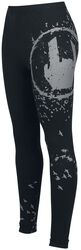 Black Leggings with Rockhand Print, EMP Stage Collection, Legginsy