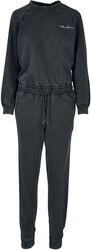 Ladies’ small embroidery long-sleeved Terry jumpsuit, Urban Classics, Kombinezon