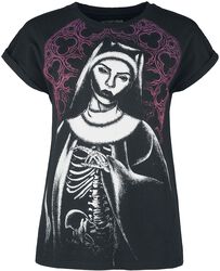 T-shirt with nun print, Gothicana by EMP, T-Shirt
