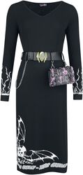 Gothicana X Elvira dress with belt and bag, Gothicana by EMP, Sukienka Medium