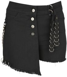 Black shorts with details, Gothicana by EMP, Krótkie spodenki