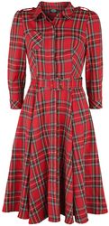 Evie Red Tartan Swing Dress, H&R London, Sukienka Medium