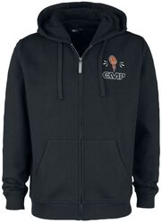 Zip hoodie with rock hand motif and EMP logo, EMP Stage Collection, Bluza z kapturem rozpinana