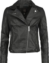 PU classic faux leather jacket, QED London, Kurtka z ekoskóry