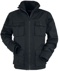 Winter jacket with flap pockets decorative seams, Gothicana by EMP, Kurtka zimowa