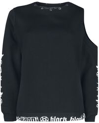 Phat Kandi X Black Blood by Gothicana cold-shoulder jumper, Black Blood by Gothicana, Bluza