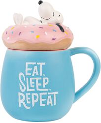 Snoopy - Eat, sleep, repeat, Fistaszki, Kubek