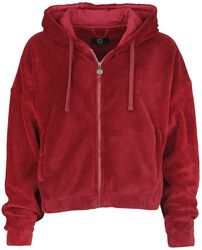 Fluffy hoodie, RED by EMP, Bluza z kapturem rozpinana