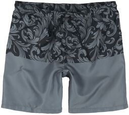Ornament Print Swim Shorts, Black Premium by EMP, Kąpielówki