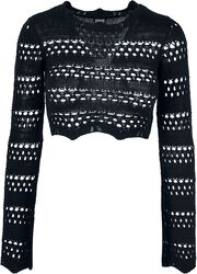 Ladies’ cropped crochet knit jumper, Urban Classics, Bluza