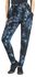 Relaxed Black Trousers with Galaxy Print