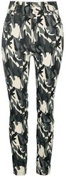 Camouflage Stretch Skinny Jeans, QED London, Jeansy