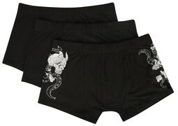 Pack of three pairs of boxers, Black Blood by Gothicana, Bokserki