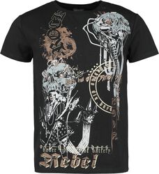 -shirt with old school snake print, Rock Rebel by EMP, T-Shirt