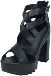High heels with straps, Black Premium by EMP, Wysokie obcasy