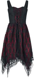 Dress with lace and zip seam, Gothicana by EMP, Sukienka krótka
