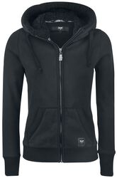 Teddy Hooded Jacket, Black Premium by EMP, Bluza z kapturem rozpinana