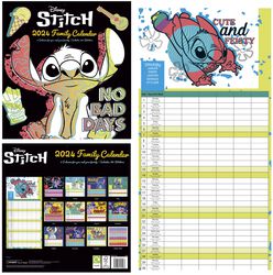 2024 family calendar, Lilo & Stitch, Kalendarz ścienny