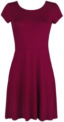 Red Dress with Back Cut-out and Decorative Lacing, Black Premium by EMP, Sukienka krótka