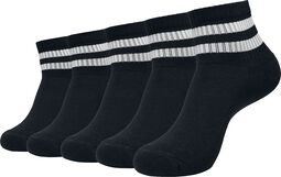 Sporty Half-Cuff Logo Socks 5-Pack